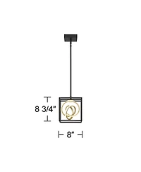Possini Euro Design Christy 8" Modern Pendant Chandelier Ceiling Light Fixture Dining Room Over Table 3-Light Led Finish Mini