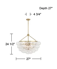 Possini Euro Design Possini Euro Albaro 27"W Fluted Glass 9-Light Pendant Light