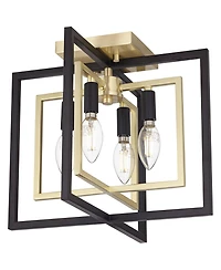 Possini Euro Design Nima Modern Glam Ceiling Light Semi Flush-Mount Fixture 13" 4-Light for Bedroom Kitchen Living Room