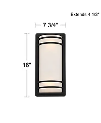 John Timberland Habitat Modern Industrial Outdoor Wall Light Fixtures Set of 2 Metal Frosted Glass for Post Exterior Barn Deck