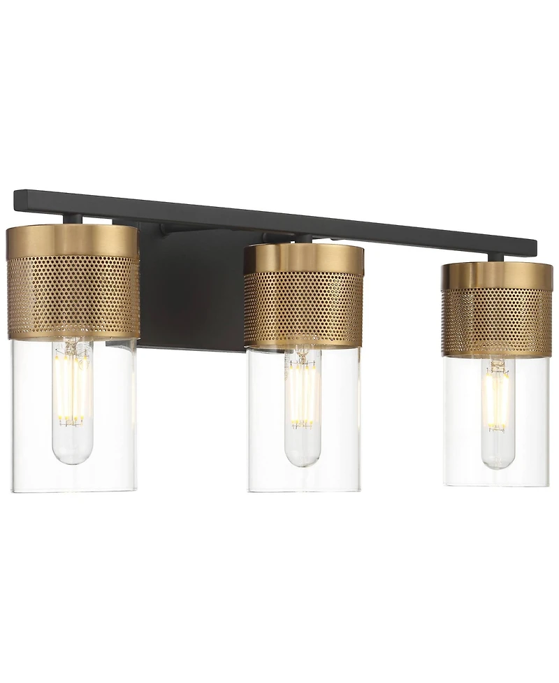 Possini Euro Design Berlin 23 1/2" High Modern 3 Light Bathroom Vanity Wall Lamp Light Fixture Mount Hardwired