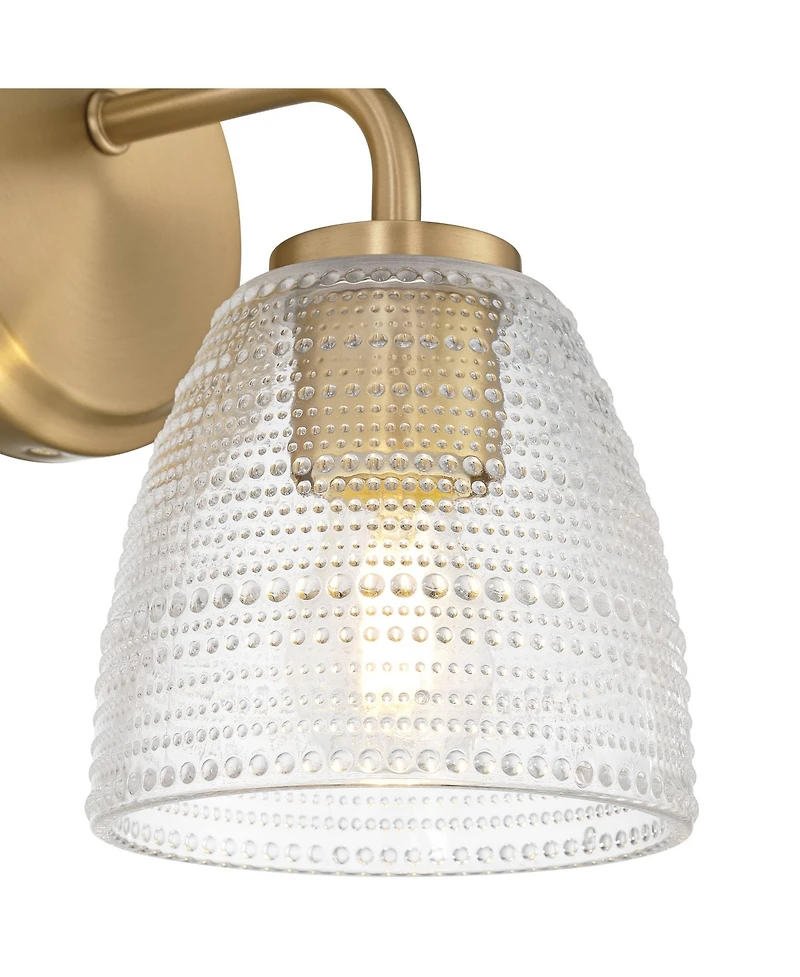 Possini Euro Design Possini Euro Sabrina 9" High Satin Brass and Glass Wall Sconce