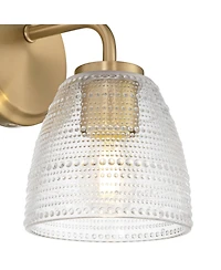 Possini Euro Design Possini Euro Sabrina 9" High Satin Brass and Glass Wall Sconce