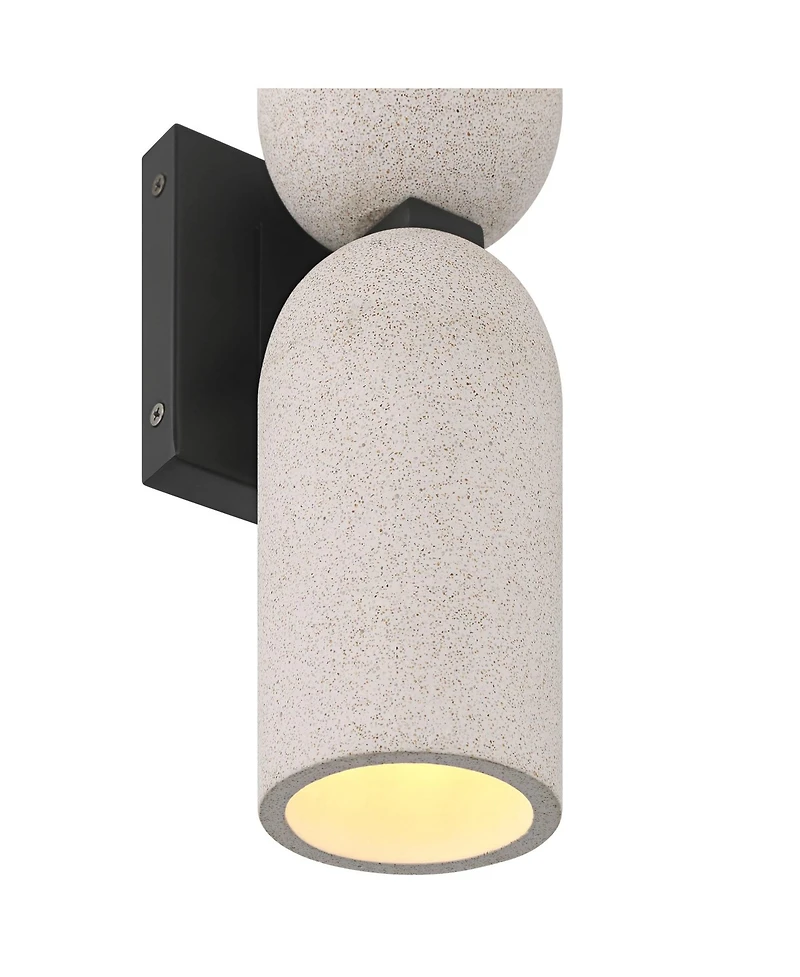 Possini Euro Design Possini Euro Amalfi 15"H Cement 2-Light Led Wall Sconce Set of 2