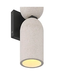 Possini Euro Design Possini Euro Amalfi 15"H Cement 2-Light Led Wall Sconce Set of 2
