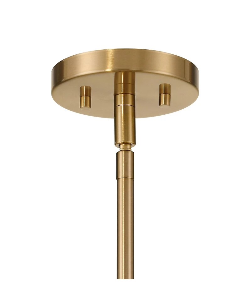 Possini Euro Design Aire 24" Mid Century Modern Pendant Chandelier Ceiling Light Fixture Dining Room Over Table Gold Finish Rope Fabric