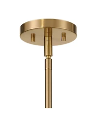 Possini Euro Design Aire 24" Mid Century Modern Pendant Chandelier Ceiling Light Fixture Dining Room Over Table Gold Finish Rope Fabric