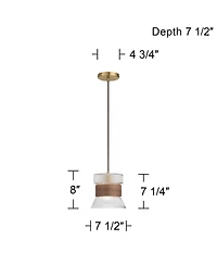 Possini Euro Design Possini Euro Carasco 7 1/2" Wide Wood and Gold Mini Pendant Light