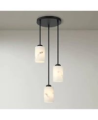 Possini Euro Design Possini Euro Stoker 12 1/2"W Faux Alabaster 3-Light Pendant