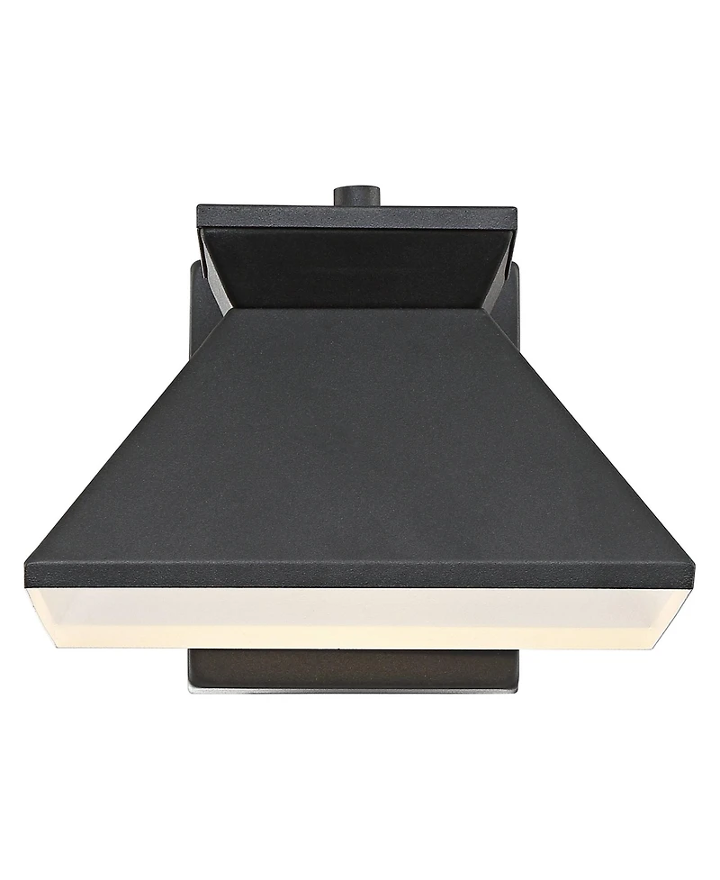 John Timberland Whatley Rustic Industrial Outdoor Wall Light Fixtures Set of 2 Metal Led 6 1/4" for Post Exterior Barn Deck House