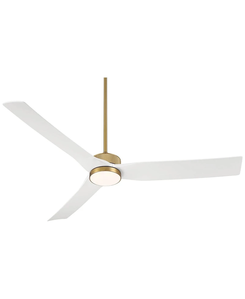Casa Vieja 60" Casa Montage Soft Brass and Led Ceiling Fan w/ 18" Rod