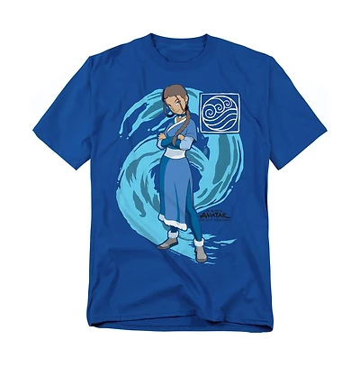 Logovision Men's Avatar The Last Airbender Katara Water Wave T-Shirt