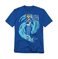 Logovision Men's Avatar The Last Airbender Katara Water Wave T-Shirt