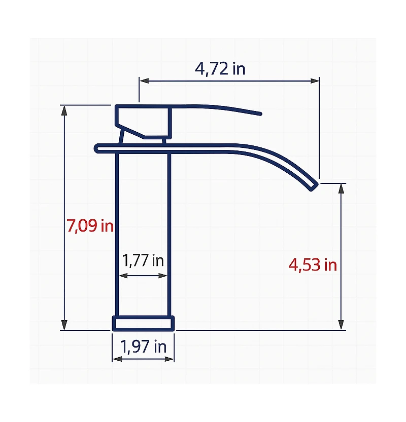 Busdays Brushed Nickel Single Handle Bathroom Faucet Stainless Steel Single Hole Lavatory Faucet