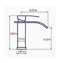 Busdays Brushed Nickel Single Handle Bathroom Faucet Stainless Steel Single Hole Lavatory Faucet