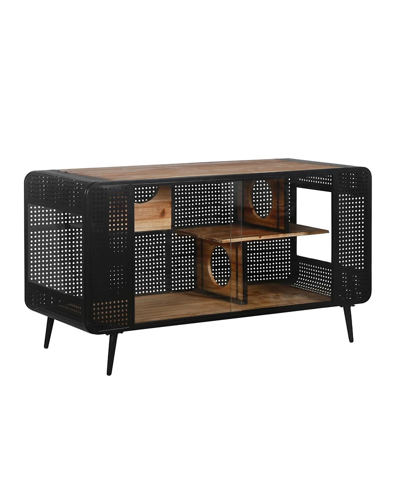 Zeus and Ruta 55.12" Spacious Glass Cat House with Tempered for Living Room, Hallway, Study Home