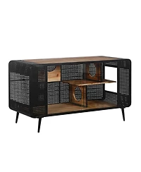 Zeus and Ruta 55.12" Spacious Glass Cat House with Tempered for Living Room, Hallway, Study Home