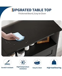 gaomon Farmhouse Storage Cabinet with Doors and Drawers, Freestanding