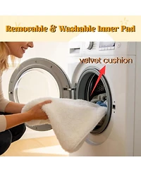 Zeus and Ruta 32 Inch Soft Cat Crate with 3 Doors Portable Folding Carrier and Fleece Mat for Travel