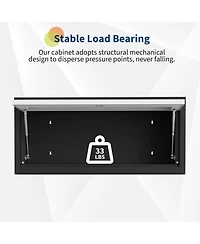 gaomon Wall Mounted Storage Cabinet with Doors, Floating Cabinet for Tools, Garage, Basement, Kitchen, Warehouse