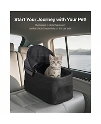 Zeus and Ruta Foldable 4 Wheels Cat Stroller with Detachable Carrier Up To 35lbs for Indoor Outdoor Use