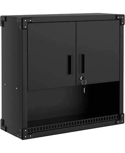 gaomon Heavy Duty Steel Wall Cabinet with Lock, Hanging Storage Organizer with Shelves, Rust-Resistant Garage, Workshop