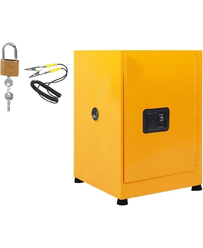 gaomon Flammable Cabinet, Safety Cabinet 17" x 17" x 22", Fireproof, Leakproof, Hazardous Storage Cabinet for Industry, Company and Home