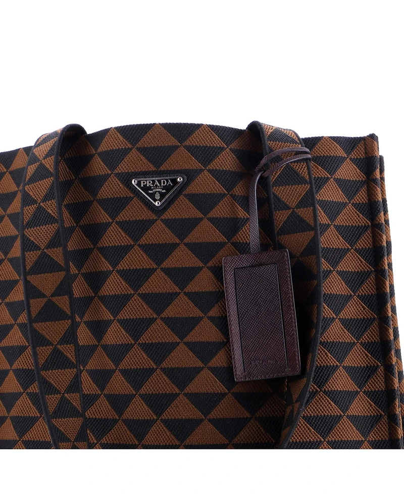 Pre-Owned Prada Symbole Shopper Tote Jacquard