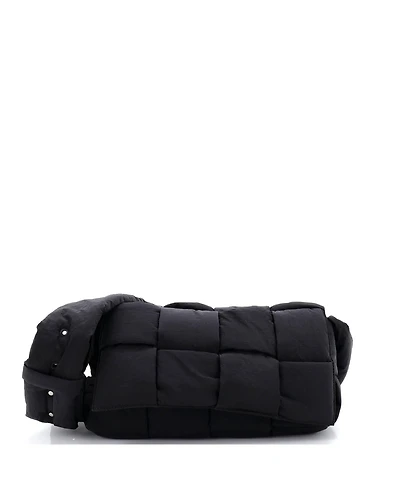 Pre-Owned Bottega Veneta Padded Tech Cassette Crossbody Bag Intrecciato Nylon