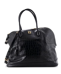 Pre-Owned Balenciaga Large Ville Bag Embossed Leather
