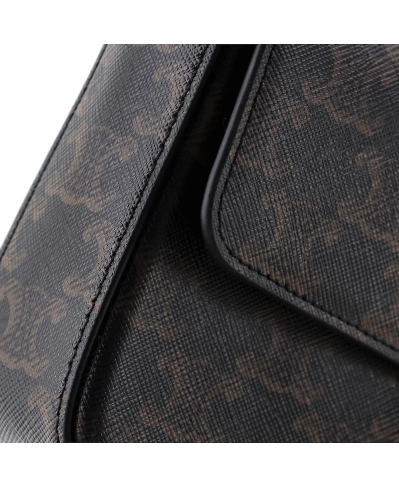 Pre-Owned Celine Small Triomphe Chain Shoulder Bag Triomphe Coated Canvas