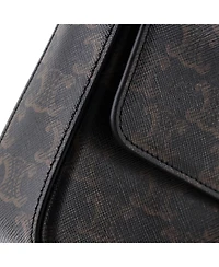 Pre-Owned Celine Small Triomphe Chain Shoulder Bag Triomphe Coated Canvas