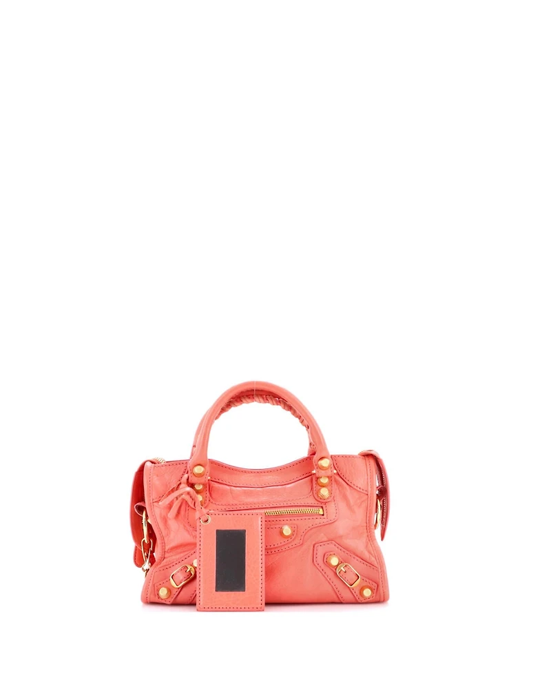 Pre-Owned Balenciaga Mini City Giant Studs Bag Leather