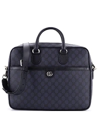 Pre-Owned Gucci Medium Ophidia Zip Around Pocket Briefcase Gg Coated Canvas
