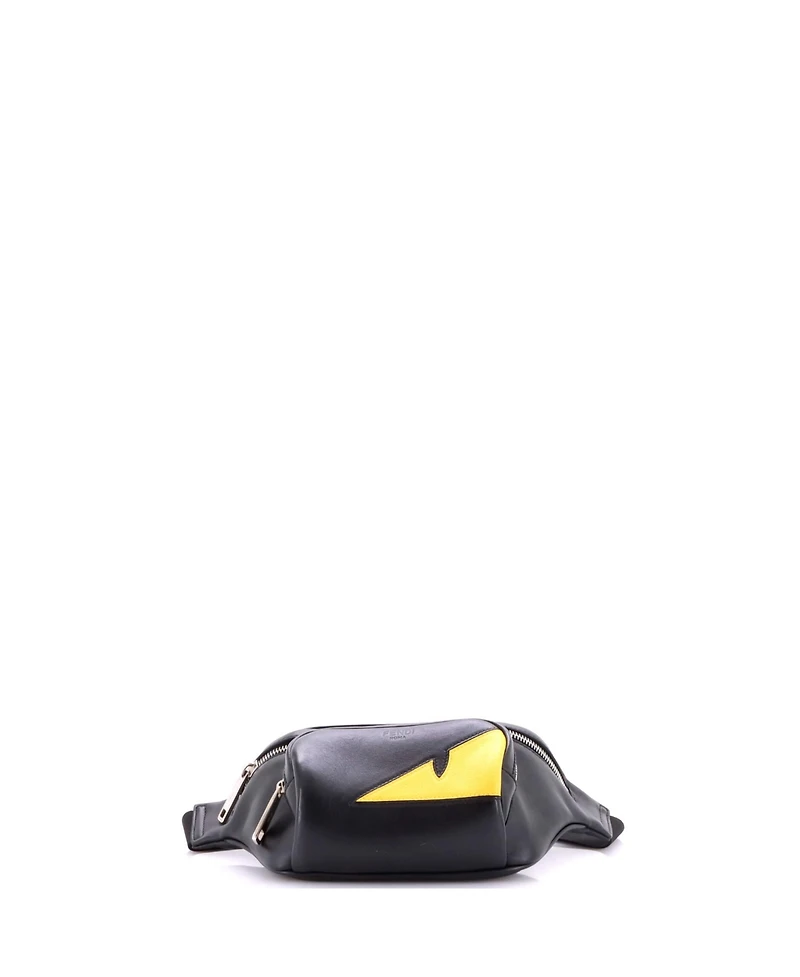 Pre-Owned Fendi Front Pocket Monster Waist Bag Leather