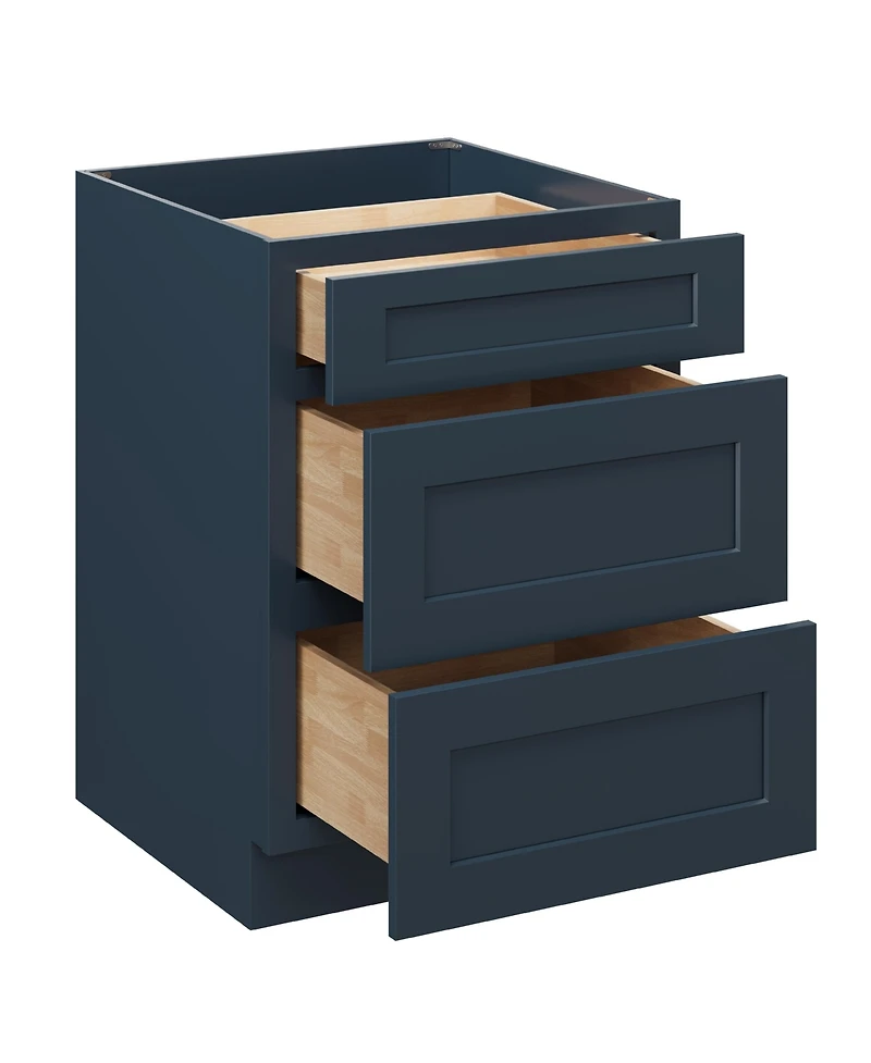 Boyel Living 24" 3-Drawer Base Cabinet with Full Overlay Hdf Drawer Fronts and Dovetail Drawers