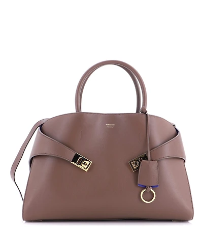 Pre-Owned Salvatore Ferragamo Large Hug Top Handle Bag Leather
