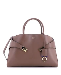 Pre-Owned Salvatore Ferragamo Large Hug Top Handle Bag Leather