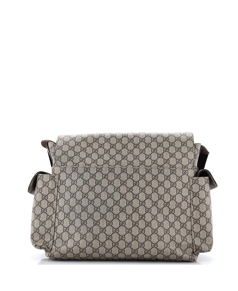 Pre-Owned Gucci Diaper Bag Gg Coated Canvas