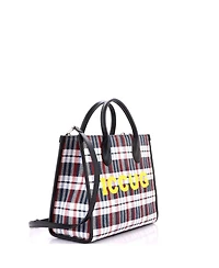 Pre-Owned Gucci Small Iccug Tote Embroidered Faux Raffia