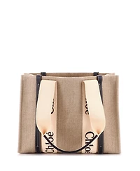 Pre-Owned Chloe Medium Woody Tote Canvas with Leather