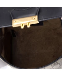 Pre-Owned Gucci Mini Padlock Backpack Gg Coated Canvas and Leather