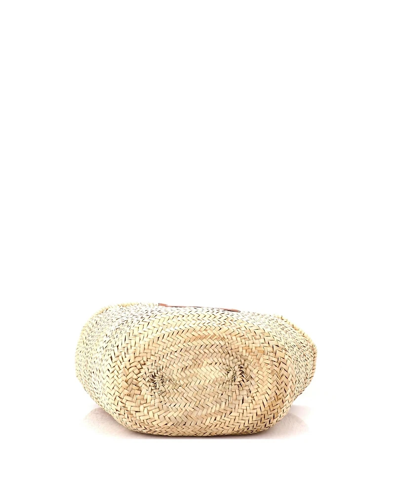 Pre-Owned Celine Large Triomphe Basket Shoulder Bag Raffia with Leather