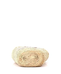 Pre-Owned Celine Large Triomphe Basket Shoulder Bag Raffia with Leather