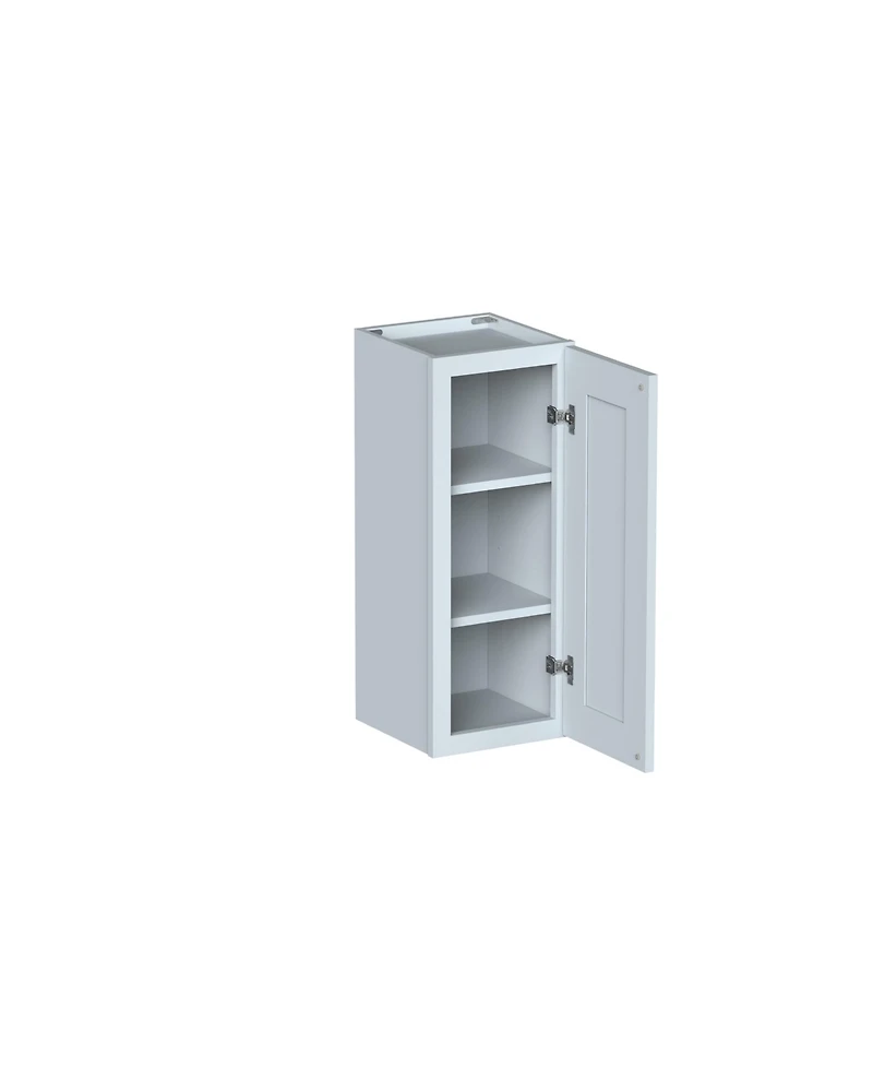 Boyel Living W12" x H30" Full Overlay Glass Cabinet Door for Custom Wall Cabinetry