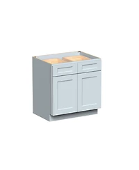 Boyel Living W33" Dove Standard Base Cabinet with Full Overlay Hdf Door and Dovetail Drawer