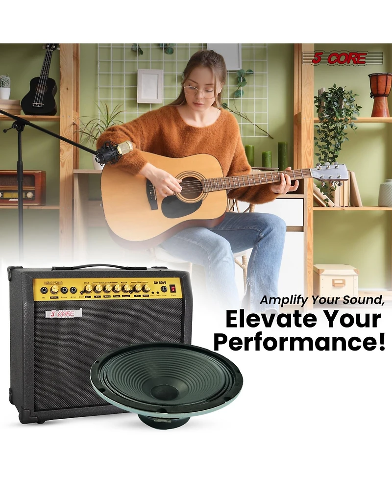 5 Core 10 Inch Guitar Speaker 60W 8Ohm 25Oz Magnet 1.25" Vc Amplifier Cabinet Driver