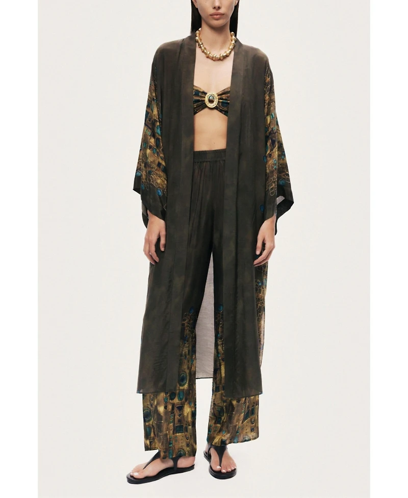 Nocturne Women's Printed Ring Detail Crop Top