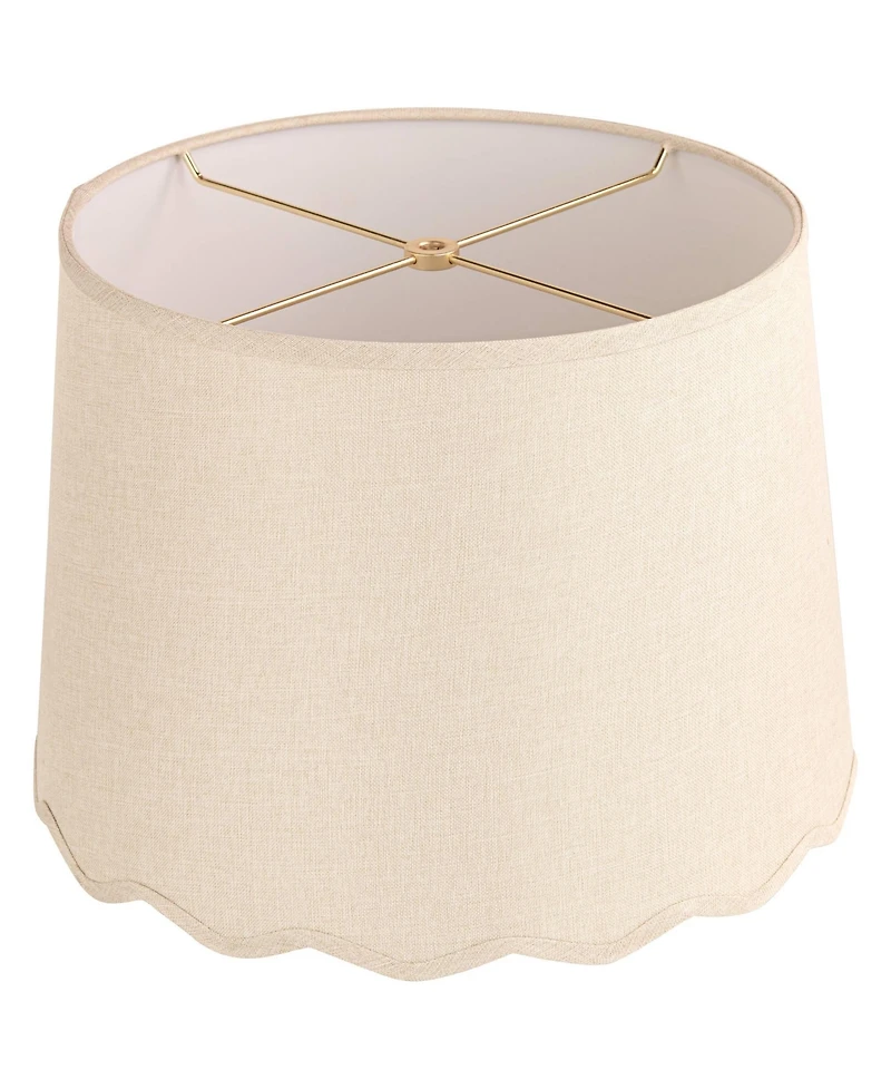 Springcrest Mylie Cream Scallop Drum Shade 13x15x11x11