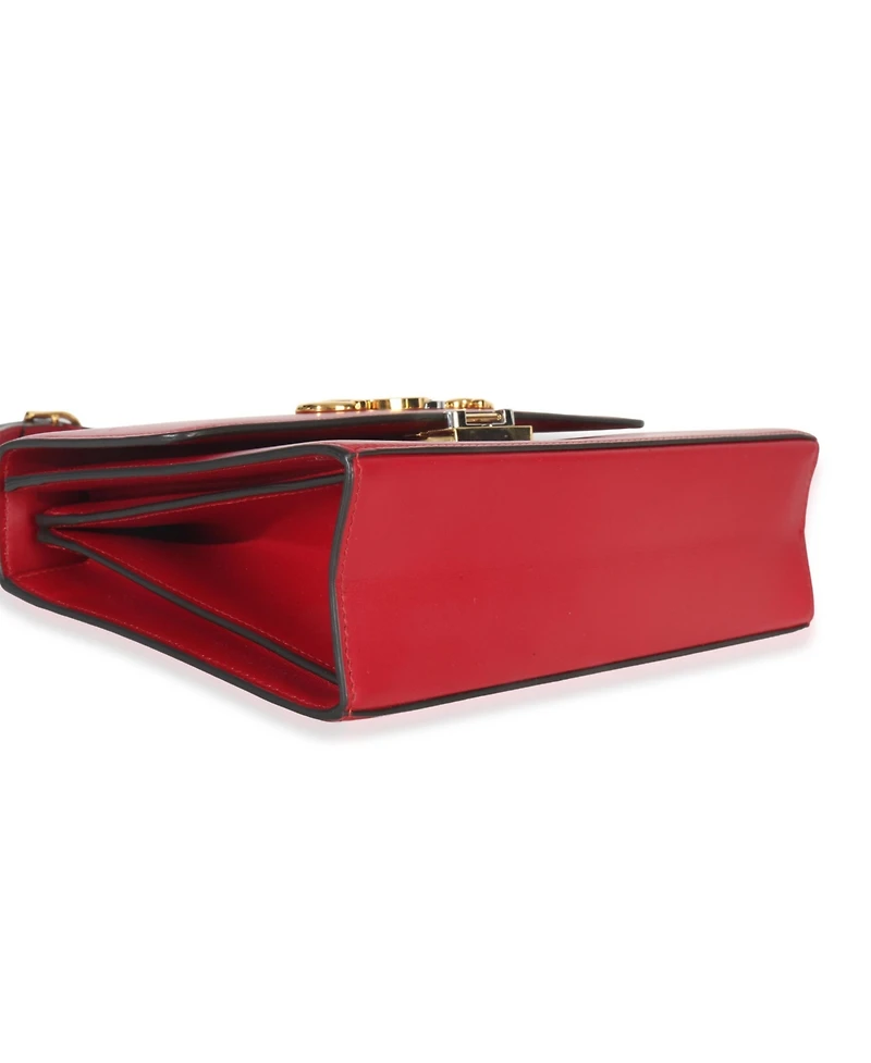 Pre-Owned Gucci Red Smooth Calfskin Small Zumi Shoulder Flap Bag